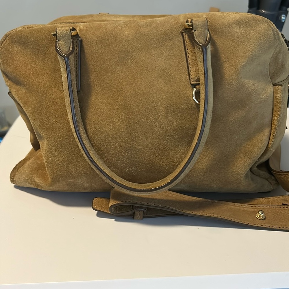 Gently loved suede banana republic handbag
